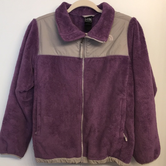 The North Face Jackets & Blazers - The North Face Purple Fleece Coat w Gray accents
